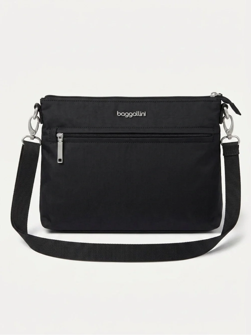 baggallini Black Crossbody Bag - Unisex Everyday Organizer Cut resistant